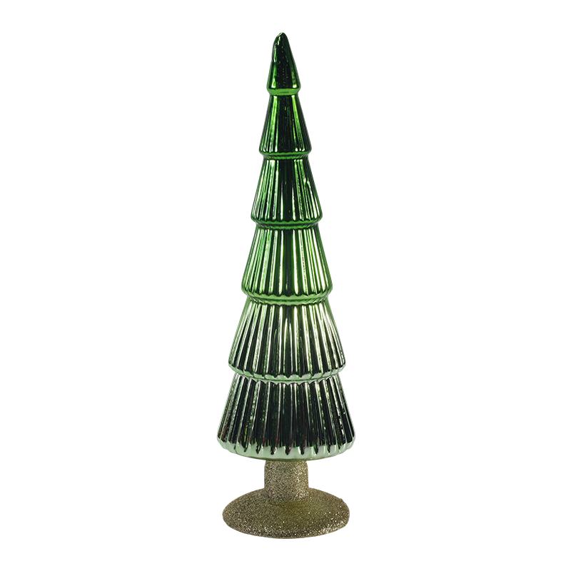 8×20 & 8×25cm Striata Nativitatis Vitri Arbor 2-Piece Set Tabletop Holiday Decor