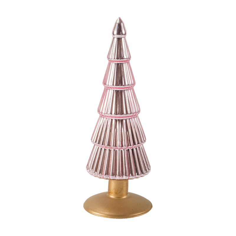 8×20 & 8×25cm Striata Nativitatis Vitri Arbor 2-Piece Set Tabletop Holiday Decor