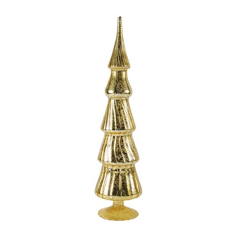 10×40cm Rotating Striata christmas Arbor 2-Piece Set Tabletop Decor