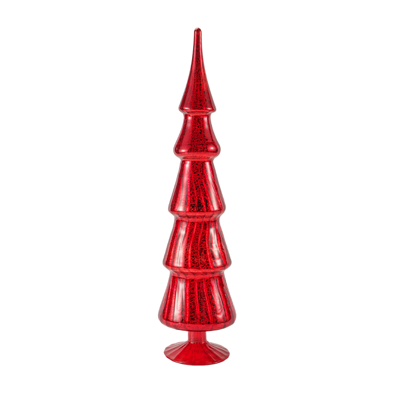 10×40cm Rotating Striata christmas Arbor 2-Piece Set Tabletop Decor