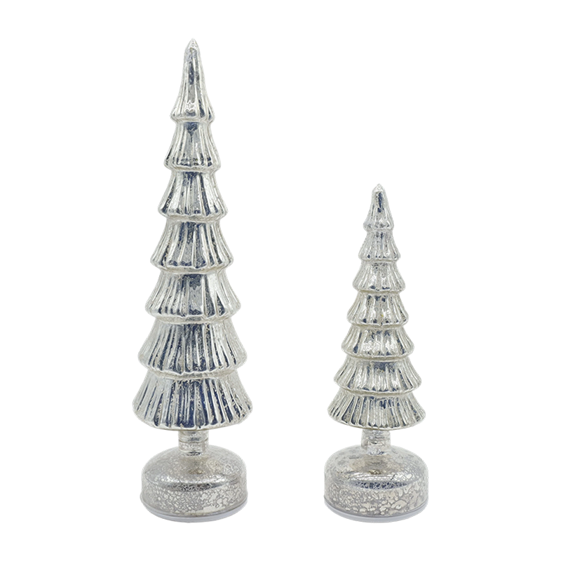 10×28 & 10×33cm Rotating Vitri Arbor Nativitatis Set - 2-Piece Festive Decor