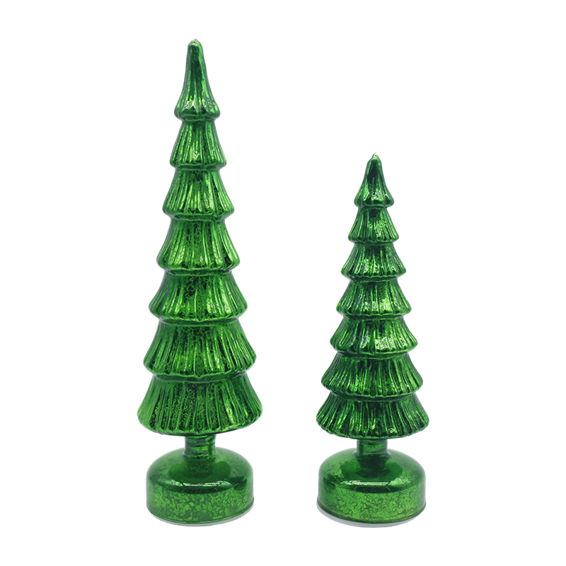 10×28 & 10×33cm Rotating Vitri Arbor Nativitatis Set - 2-Piece Festive Decor
