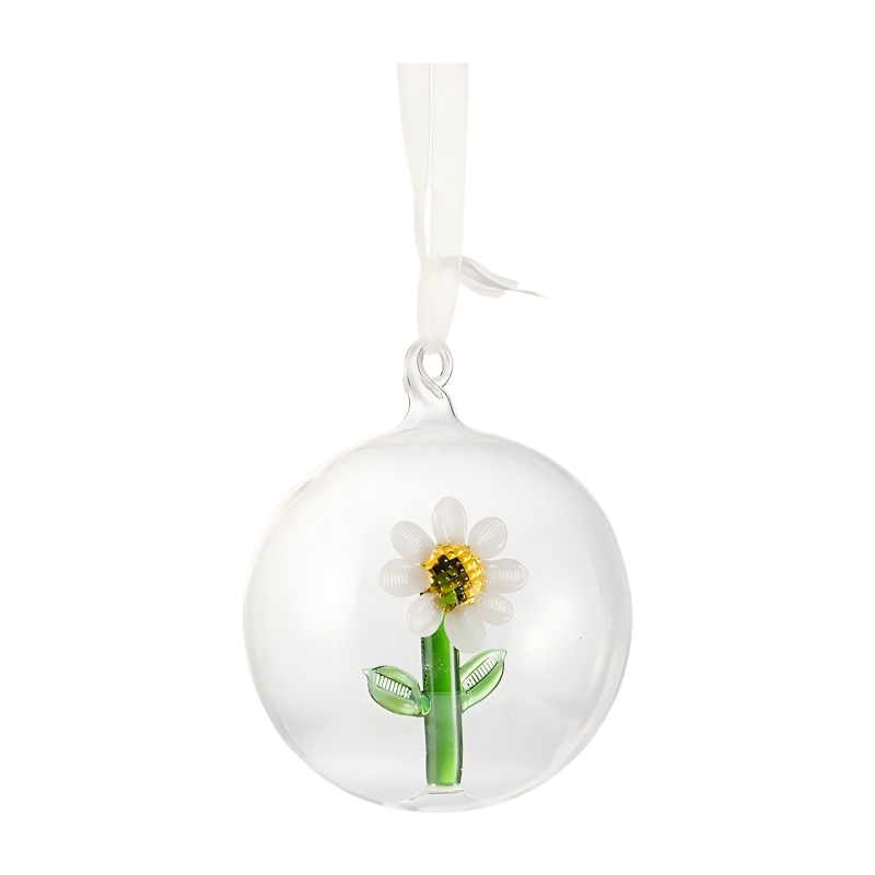 8cm Hand-inflantur christmas Vitrei Ornamentum Set