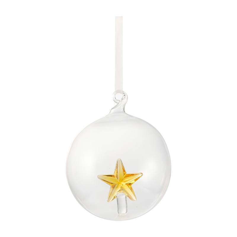 8cm Hand-inflantur christmas Vitrei Ornamentum Set