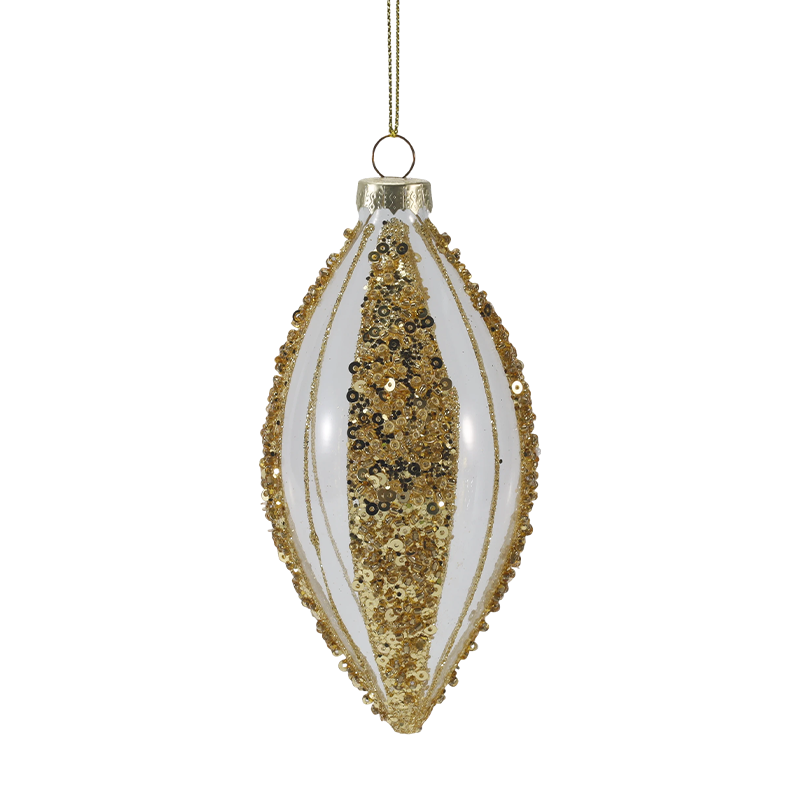 8cm Luxuria Aurum & Argenteum Vitrum Natale Ornamentum Globus (Single / Set of 4)