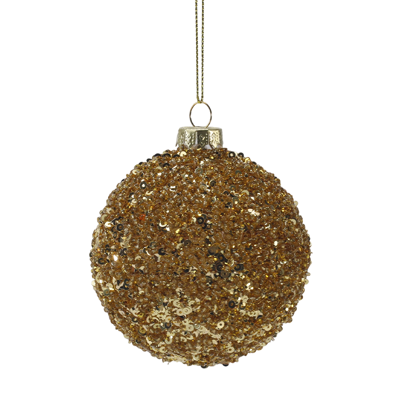 8cm Luxuria Aurum & Argenteum Vitrum Nativitatis Ornament (Single / Set of 3)