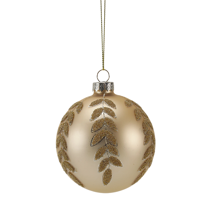 8cm Luxuria Aurum & Red Nativitatis Glass globus Ornament (Single / Set of 3)