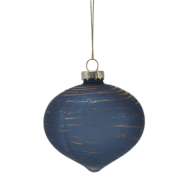 8cm Morandi Stripe Globus Vitri Nativitatis Ornament (Single / Set of 3)