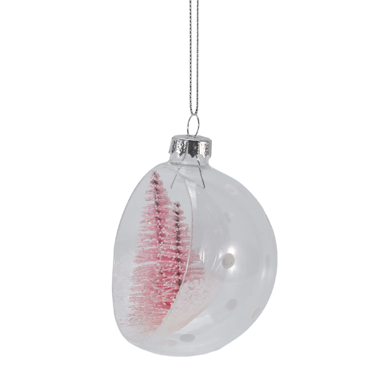 8cm Snowy Mini Arbor Vitrei Nativitatis Ornament (Single / Set)