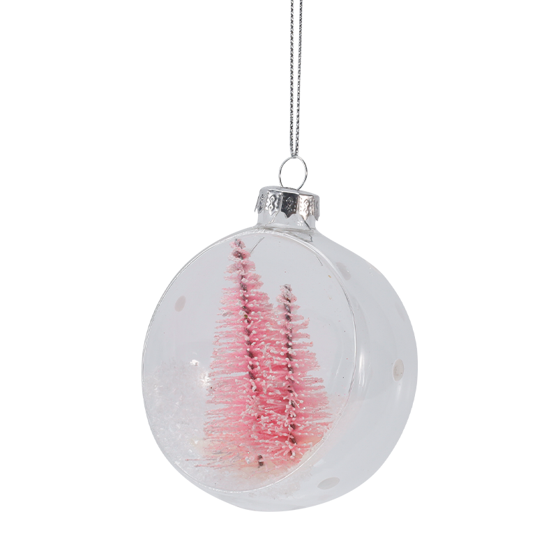 8cm Snowy Mini Arbor Vitrei Nativitatis Ornament (Single / Set)