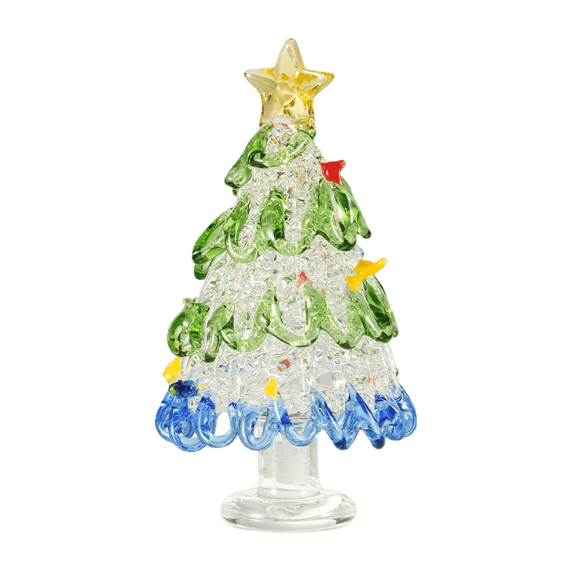 Manu-Canite Vitri Arbor Nativitatis Desktop Ornament