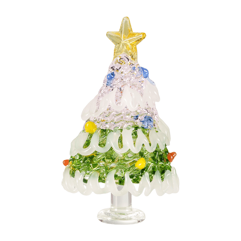 Manu-Canite Vitri Arbor Nativitatis Desktop Ornament
