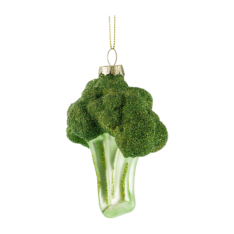 Christmas Ornament Vitri Broccoli / Candy Cane / Globe cum Cervi Shape