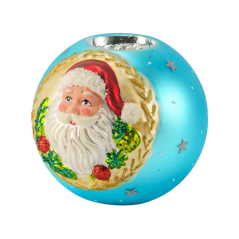 12* 12Santa Clausa Vitrei Candelae impressa Holder