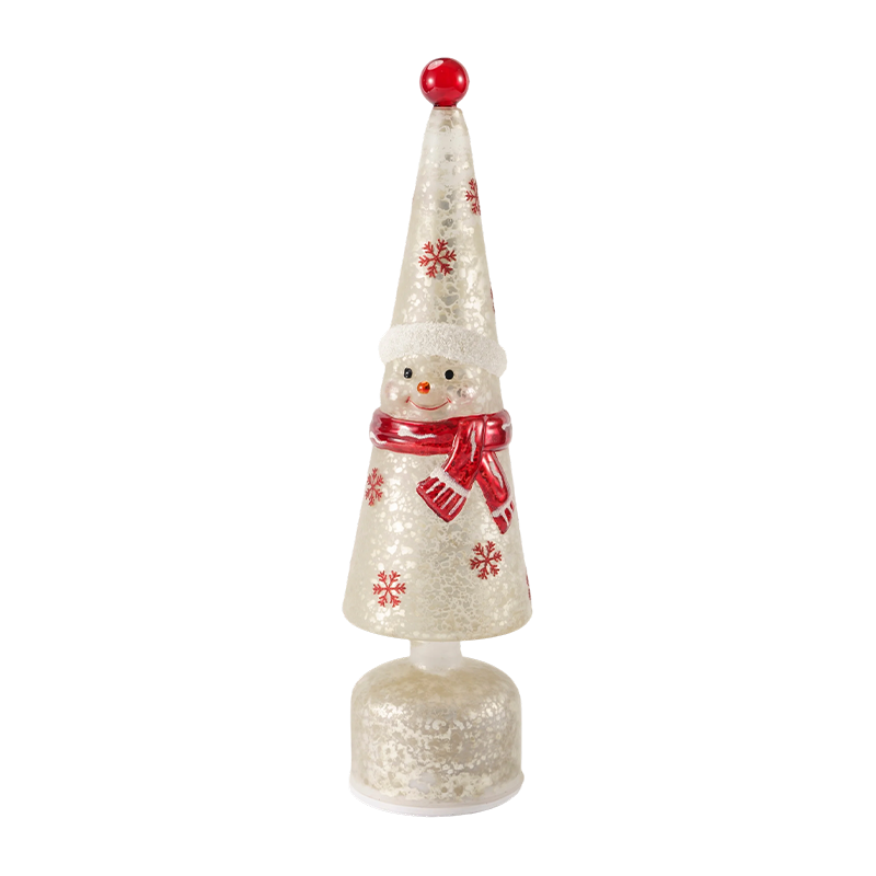 Iridescent Crystal LED Tower Decor / Snowman Arbor christmas Tabletop Lux
