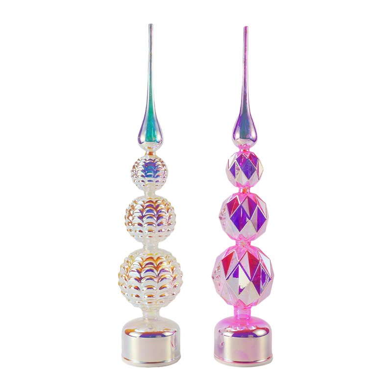 Iridescent Crystal LED Tower Decor / Snowman Arbor christmas Tabletop Lux