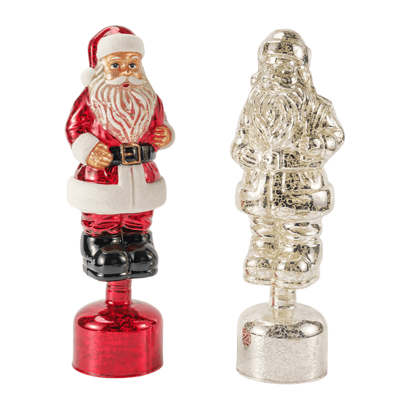 Mercurius Vitreus Vitreus Santa Claus Figurine (Red / Argentea / Lux Green Finis)