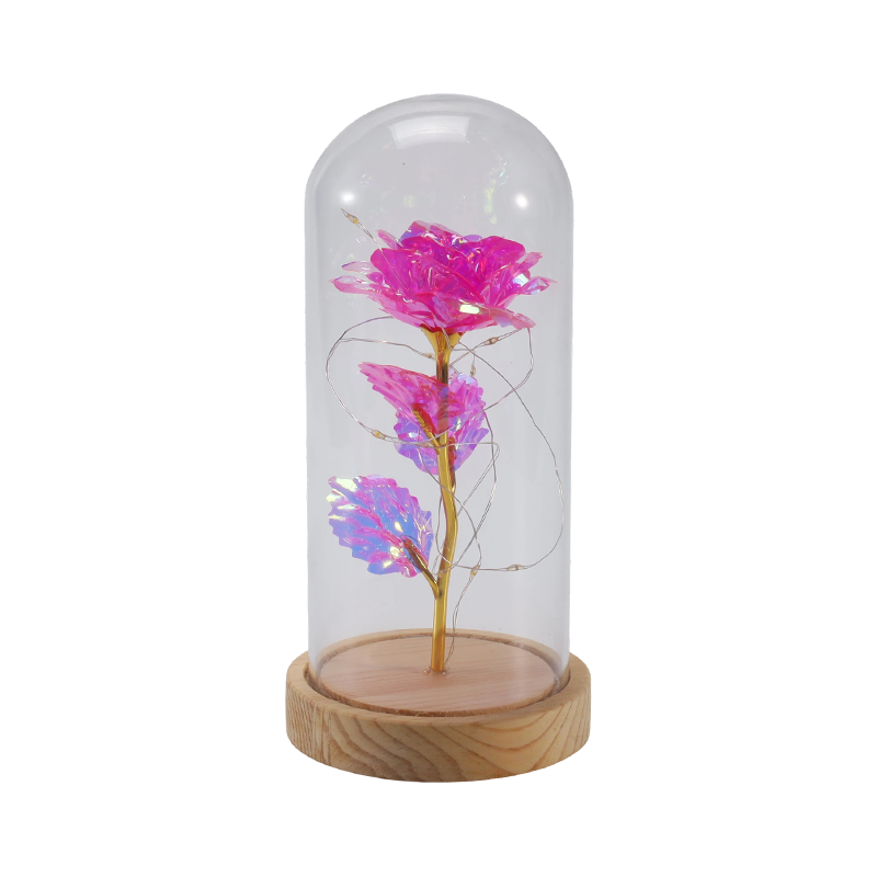 Galaxy Rose Cloche Vitri Lux (In/Sine Teddy Bear, Multiplices Colores)