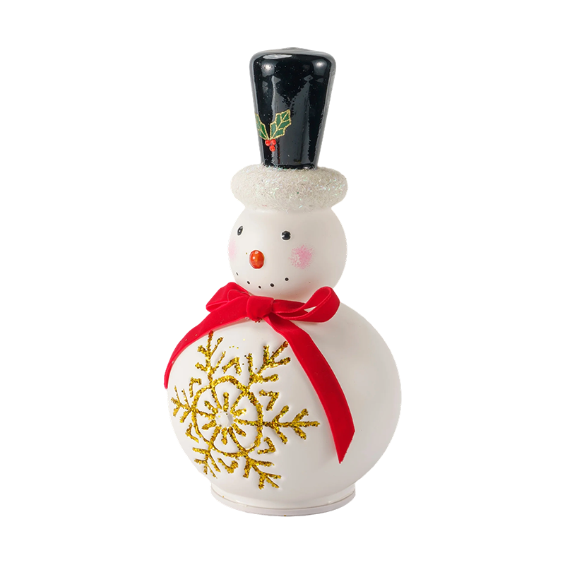 Festivam vitream snowman Figurine (Clara / Matte White Perago)
