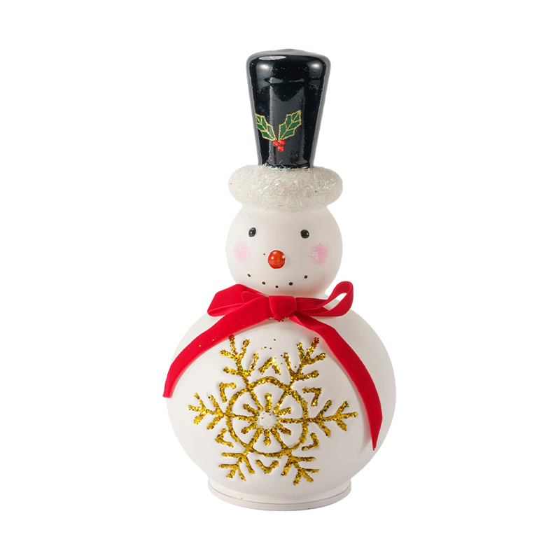 Festivam vitream snowman Figurine (Clara / Matte White Perago)