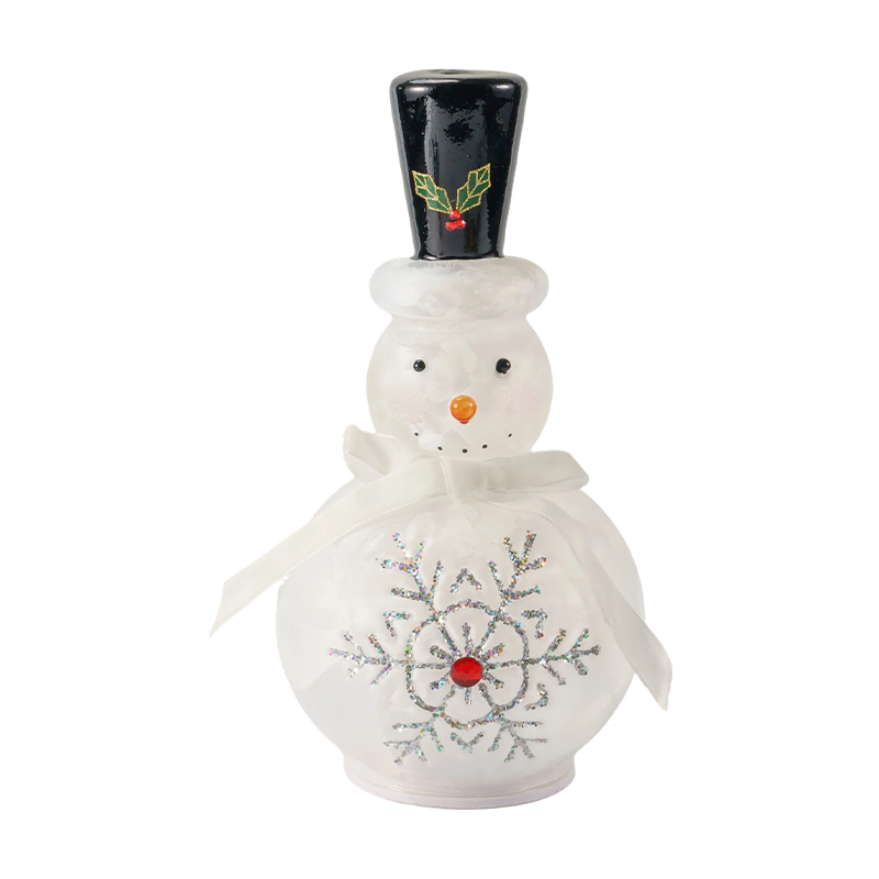 Festivam vitream snowman Figurine (Clara / Matte White Perago)