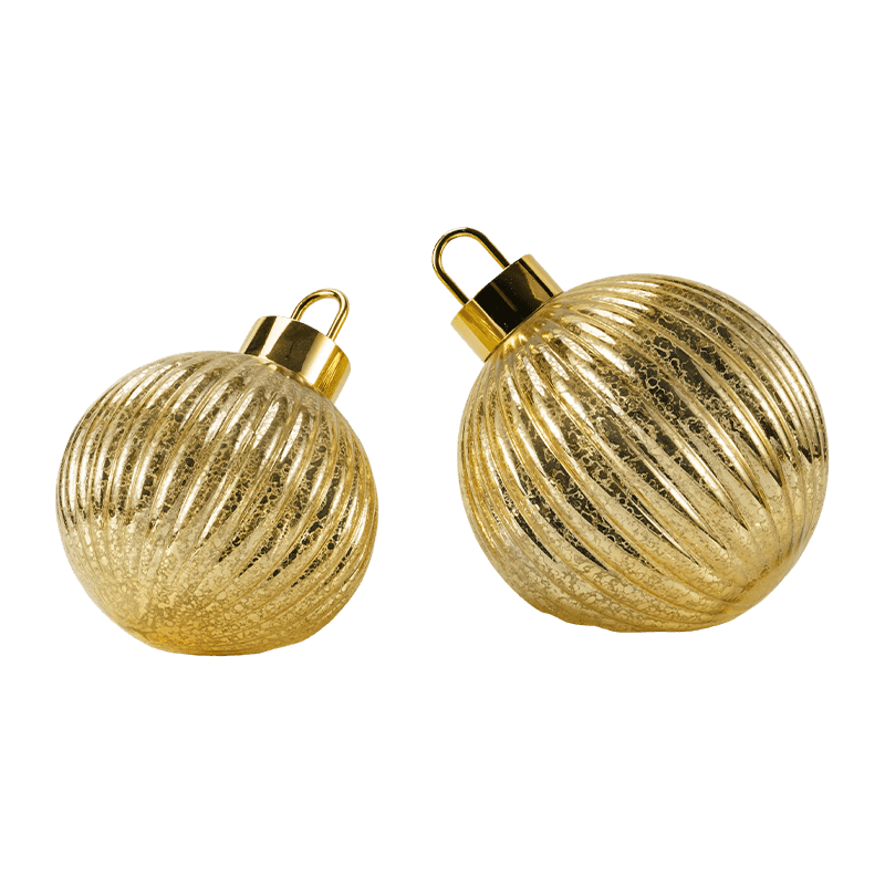 Textured Glass Christmas Bauble (Ribbed / Diamond Quilted Styles)