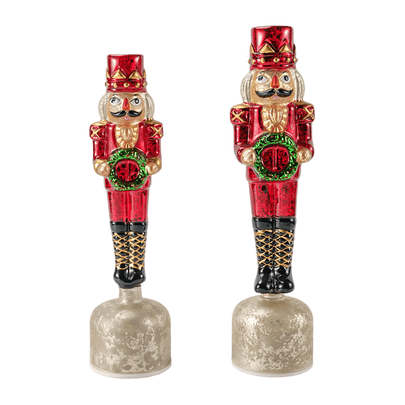 Nabu Mercurius Glass Nutcracker Figurine (Red Finish)