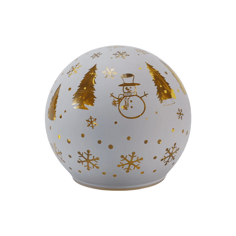 Festiva Globe Vitri Lux (Iridescent / Arbor Nativitatis / Nocte Scene / Snowman Styles)