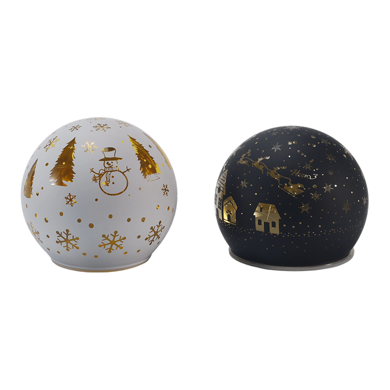 Festiva Globe Vitri Lux (Iridescent / Arbor Nativitatis / Nocte Scene / Snowman Styles)