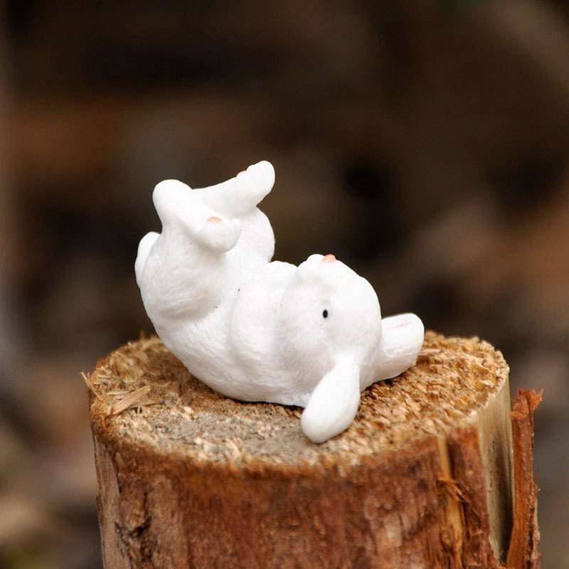 8cm Resina Paschae Bunny Figurine Decor Set