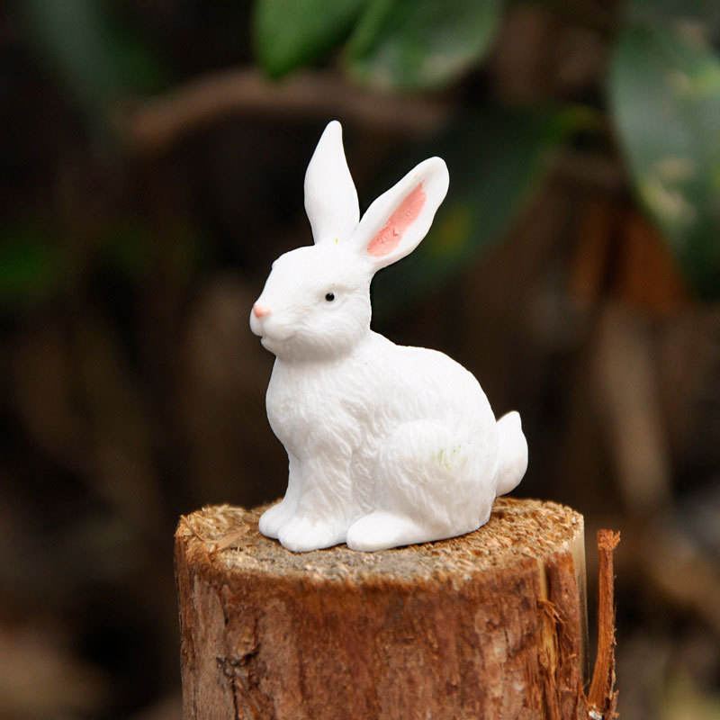 8cm Resina Paschae Bunny Figurine Decor Set