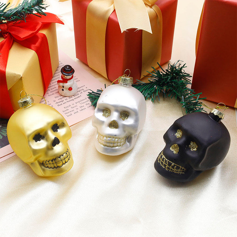 VIII * 9cm Halloween Vitri Calvariae Ornamentum Set