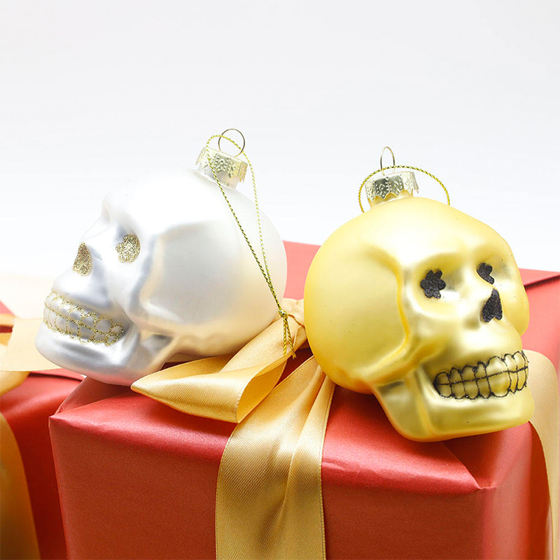 VIII * 9cm Halloween Vitri Calvariae Ornamentum Set