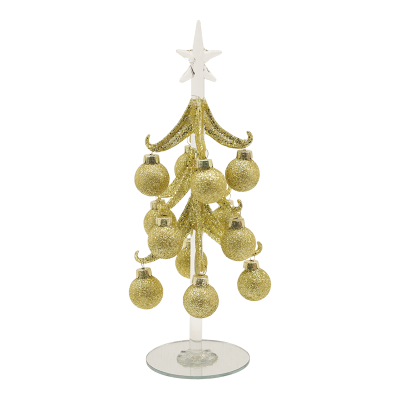 10×25 cm & 10×30 cm Festivum Aurum vitreum Nativitatis Arbor Ornata cum globulis Decorative Options