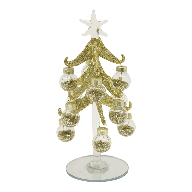 10×25 cm & 10×30 cm Festivum Aurum vitreum Nativitatis Arbor Ornata cum globulis Decorative Options
