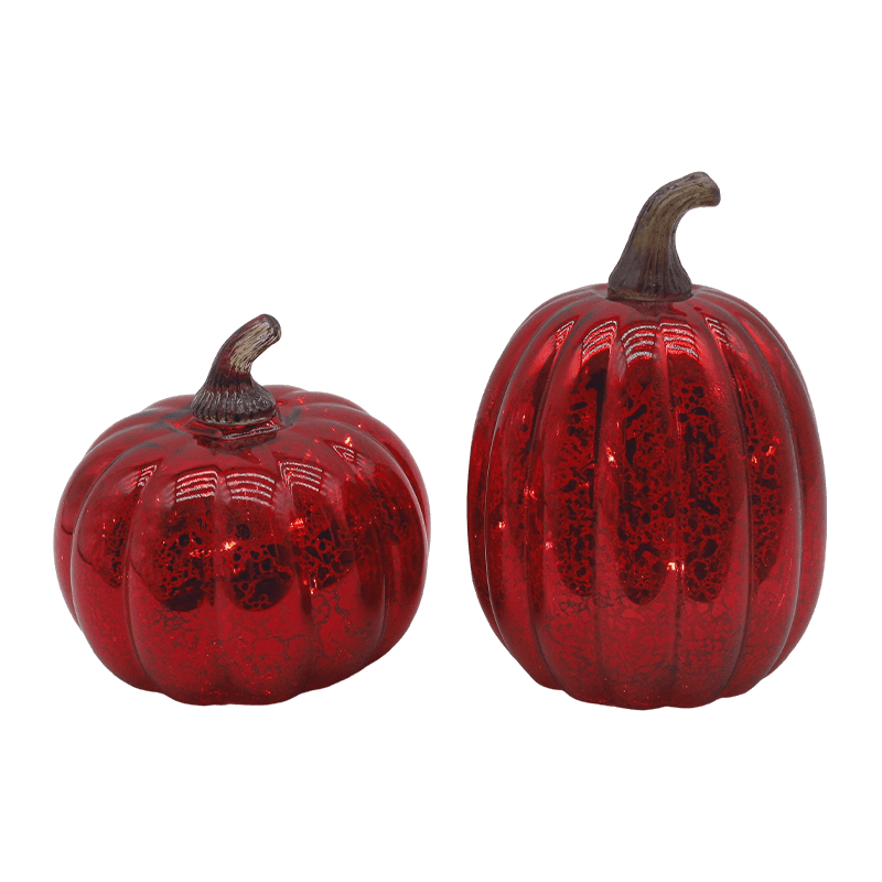 12* 15cm Halloween DUXERIT Vitrum Cucurbita Lucerna Tabletop Ornamentum