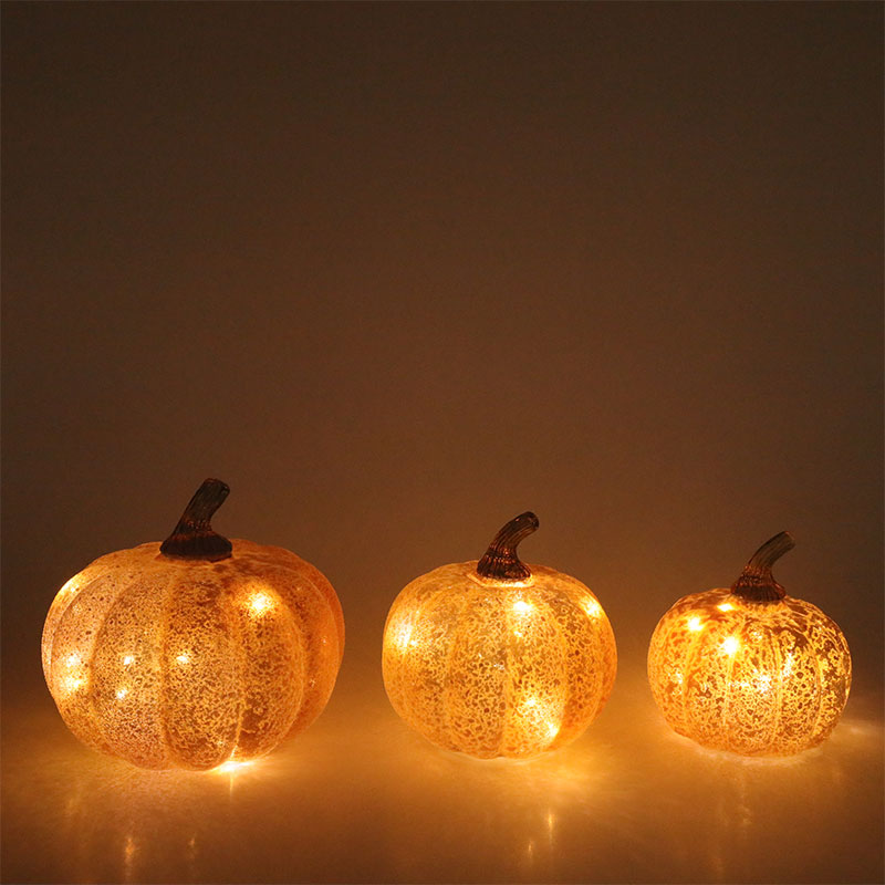 10*11.5cm & 12*15cm Halloween DUXERIT Vitrum Cucurbita Lucerna Tabletop Ornamentum