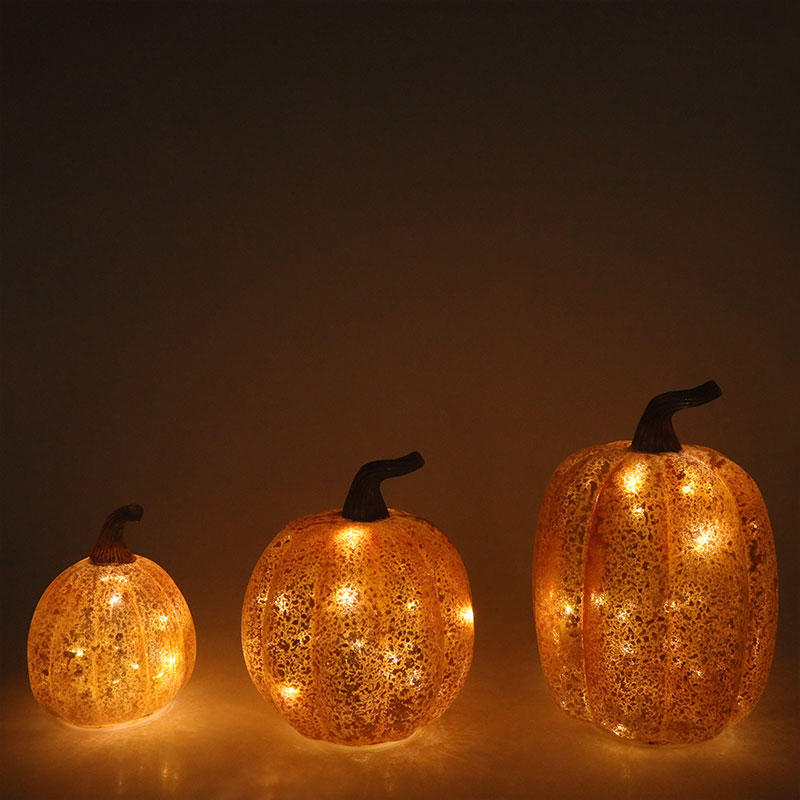 10*11.5cm & 12*15cm Halloween DUXERIT Vitrum Cucurbita Lucerna Tabletop Ornamentum